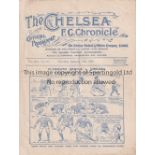 CHELSEA - PLYMOUTH 1921 Chelsea home programme v Plymouth 24/2/1921, Cup replay, slight fold, pencil