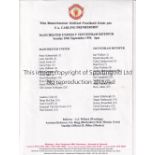 MAN UNITED A large quantity of Manchester United home team sheets mostly from seasons 2011/12 to