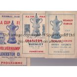 CUP FINAL PIRATES Three 1940s Pirate F A Cup Final programmes, 1946 (Victor), 1947 (Victor), 1949 (