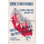 WEMBLEY STADIUM Programme for Football Association XI v Army Physical Training Corps 6/4/1946,