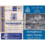 LEEDS / KILMARNOCK Both programmes from the Fairs Cup encounter between Leeds and Kilmarnock from