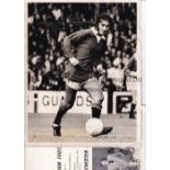 GEORGE BEST / FULHAM / MAN UNITED Black & white press photo of George Best playing in a friendly