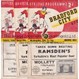 1950'S FOOTBALL PROGRAMMES Fifty six programmes from the 1950's between 52-53 & 59-60 12x Bradford C