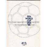 WORLD CUP 94 Official World Cup Report USA 94, hardback book, 208 pages plus additional Statistics