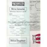LEICESTER CITY Three programmes for away Friendlies v. Rotherham Utd. 1/8/1970, Skive 4/5/1971