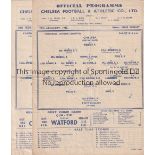 CHELSEA Eight Chelsea home single sheet programmes from matches from the 1944/45 season v