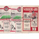 SUNDERLAND Eleven home programmes: v Norwich 50-51, v Portsmouth & Middlesbrough 52-3, v Everton