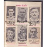 FOOTBALL 1940'S A large exercise book from late 1940's with many newspaper portraits neatly inserted