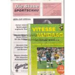 NORWICH IN EUROPE Two programmes, Bayern Munchen v Norwich 19/10/93 (Die Blaue Sportschau) and