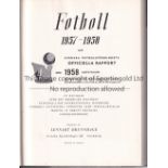 1958 WORLD CUP SWEDEN Book: Swedish Publication backed in part leather and containing reports of the