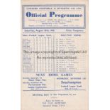 CHELSEA / FOREST 4 Page programme Chelsea v Nottingham Forest 25/8/1945. 1st match after the 2nd