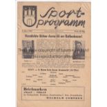 WARTIME FOOTBALL Joint issue 4 page programme for 4 matches in the Hamburg area one of which was