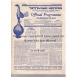 TOTTENHAM "A" - CHELSEA "A" 51 Tottenham "A" home programme v Chelsea "A", 1/9/51, Eastern