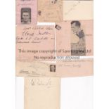 FOOTBALL AUTOGRAPHS Album sheets including Derby County 1930/1 X 9 players plus other autographs