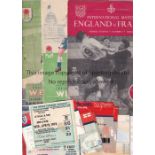 ENGLAND Twenty nine England home programmes 1947-1960 all at Wembley other than v France at