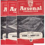 ARSENAL 56/7 Twenty five Arsenal home programmes, 56/7, 21 x League, 3 x Cup and friendly v CCA