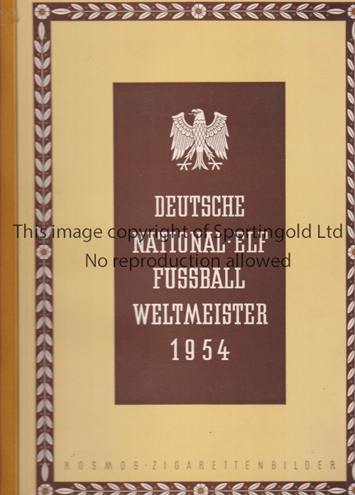 WORLD CUP 54 German soft back book issued by Kosmos ZigarettenBilder (Kosmos Cigarette Pictures)