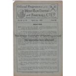 WEST HAM - FULHAM 1923 West Ham home programme v Fulham , 21/4/1923, last game played by West Ham