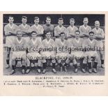 BLACKPOOL Team photo card Blackpool 1958/59 includes Stanley Matthews. Good