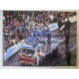 RANGERS Col 16 x 12 photo, showing an image of Rangers players parading the European Cup Winners Cup