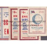 ENGLAND V SCOTLAND Four pirate issue programmes. At Wembley: 1942, vertical fold, 1949 and 1951