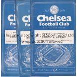 CHELSEA Nine Chelsea home programmes from the 1953/54 season. Includes Manchester United. All have