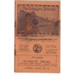 FULHAM - PLYMOUTH 1930 Fulham home programme v Plymouth Argyle, 12/4/1930, front cover rust
