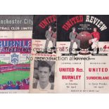 MAN UNITED Two Manchester United home programmes v Sheffield United 1954/55 and Manchester City