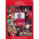 SAMMY LEE Sammy Lee Testimonial Brochure signed by 15 Liverpool players including Lee, Dalglish,