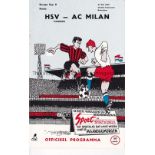 1968 ECWC FINAL Programme for Hamburg SV v. AC Milan in Rotterdam 23/5/1968. Good