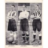 TRADE CARDS A complete set of 8 Topical Times Footballers (Triples) from 1937 plus 2 duplicates.