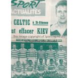 ST ETIENNE - CELTIC 68 Issue of Sport Actualites, special edition published to cover St Etienne v