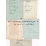 FOOTBALL AUTOGRAPHS Five album sheets including Bristol City 37/8 X 8 autographs, Swansea 34/5 X 10,