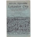 LEICESTER - ASTON VILLA 1934 Leicester home programme v Aston Villa, 8/9/1934, folds, some creasing.