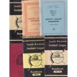 HANDBOOKS Collection of post war League handbooks, 3 x South Western League handbooks 52/3, 67/8 and