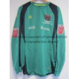 SHEFFIELD UNITED JERSEY Goalkeeper jersey worn by Sheffield United goalkeeper Paddy Kenny in the