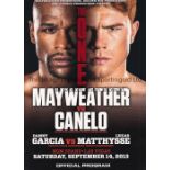 BOXING Official Venue programme for the World title fight at MGM Grand in Las Vegas between Floyd