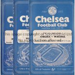 CHELSEA Nine Chelsea home programmes from the 1954/55 season. Chelsea Championship season. All