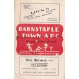 BARNSTAPLE - BOURNEMOUTH 54 Barnstaple Town home programme v Bournemouth , 20/11/54, FA Cup,