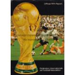 WORLD CUP 74 Official World Cup 74 hardback book report with dustjacket, 248 pages in English
