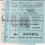 RUGBY UNION - CARDIFF Collection of 41 programmes for games at Cardiff Arms Park, 1949-64, almost