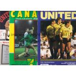 ALEX FERGUSON / MANCHESTER UNITED Programmes for Ferguson's first 3 matches as manager away v.