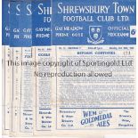 SHREWSBURY 60-61 LEAGUE CUP Five Shrewsbury home League Cup programmes, 60-61, first season,