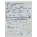 NORWICH CITY AUTOS Sheet from an autograph album containing 27 signatures including Ashman,