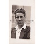 ALF STRANGE / SHEFFIELD WEDNESDAY A black & white portrait postcard of the former Wednesday,
