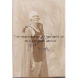 LUCY MORTON / OLYMPIC GOLD SWIMMER A 6" X 4" sepia Press photograph of Lucy Morton who won an