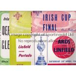 IRISH CUP FINALS Five Irish Cup Final programmes, 1960 Ards v Linfield, 62 Linfield v Portadown,