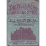 ASTON VILLA - SUNDERLAND 1922 Aston Villa home programme v Sunderland, 11/2/1922, rusty staple ,
