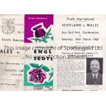 SCOTLAND Collection of Scotland representative game programmes at Youth, Under 23 and Amateur