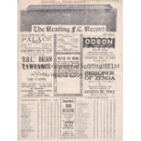 READING - BRISTOL ROVERS 1937-38 Reading home programme v Bristol Rovers, 2/4/1938, Division 3